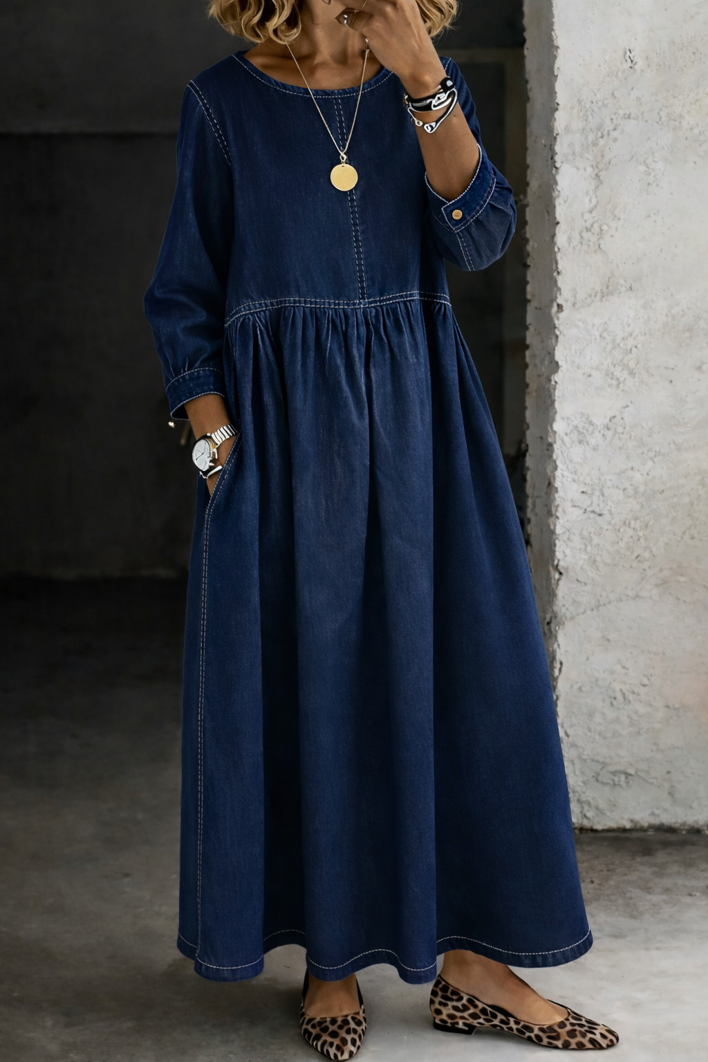 Zephyrelle – Vintage maxikjole i denim