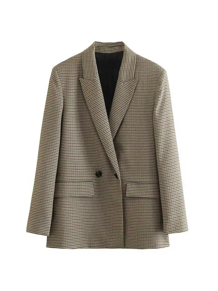 Clelia – Elegant ternet dobbeltradet vintageblazerfrakke