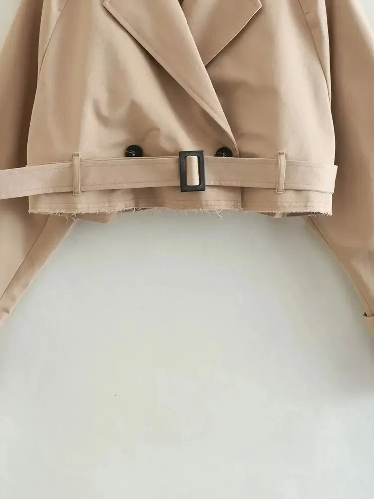 Sperandia | Kort trenchcoat med taljebælte