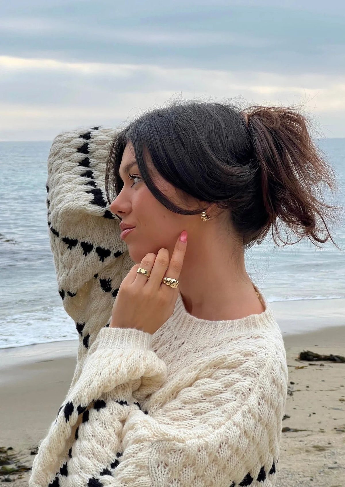 Evelina | Struktureret striksweater