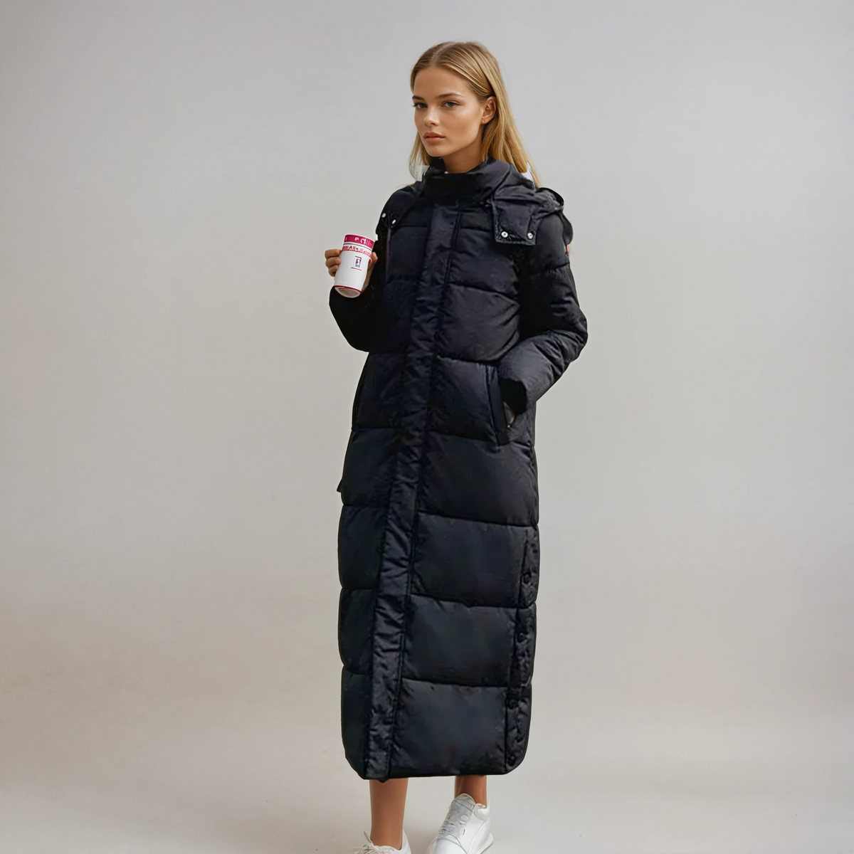 Pierina – Lang elegant dunfrakke