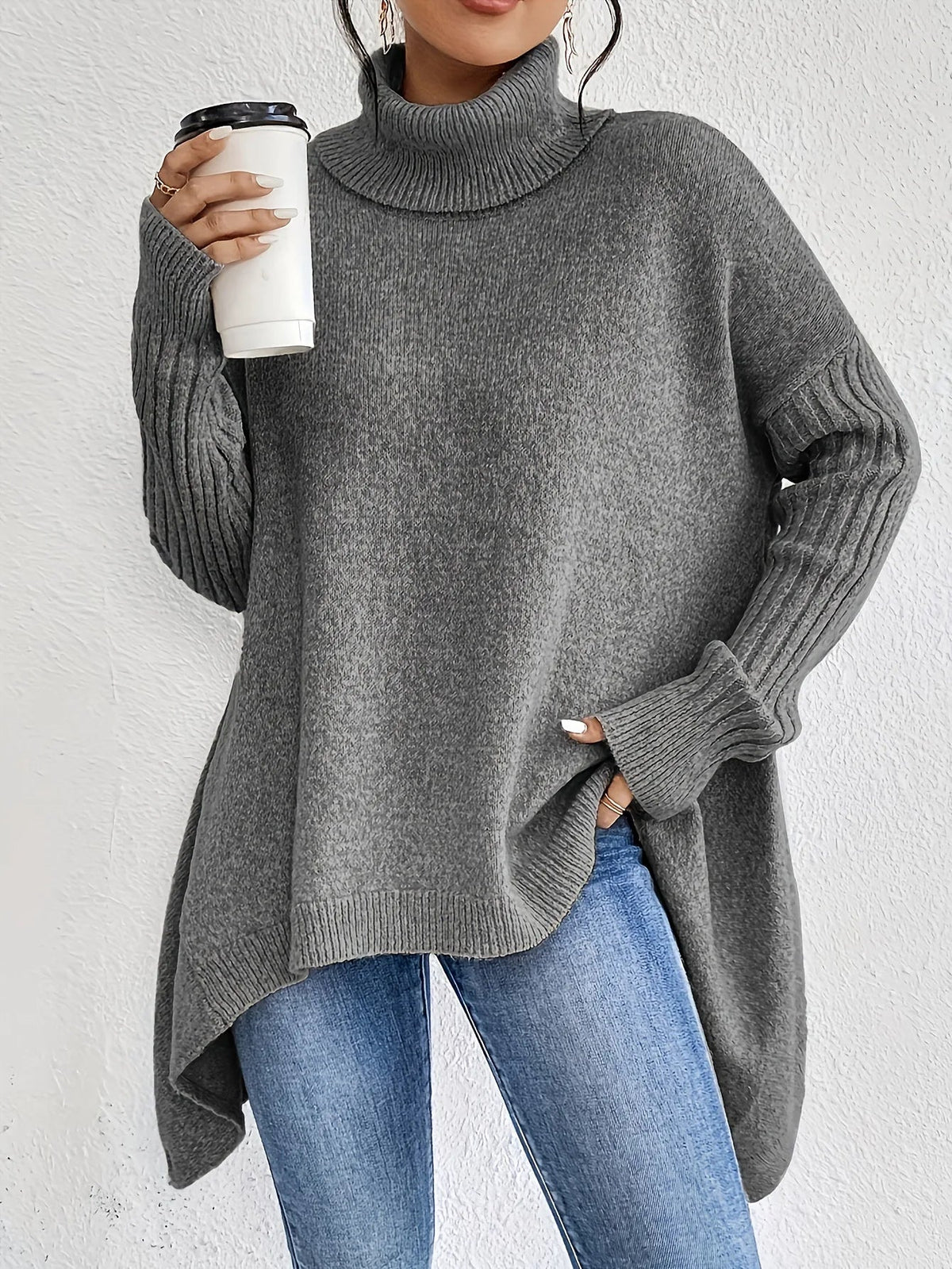 Stefania | Oversized rullekravesweater i cashmere