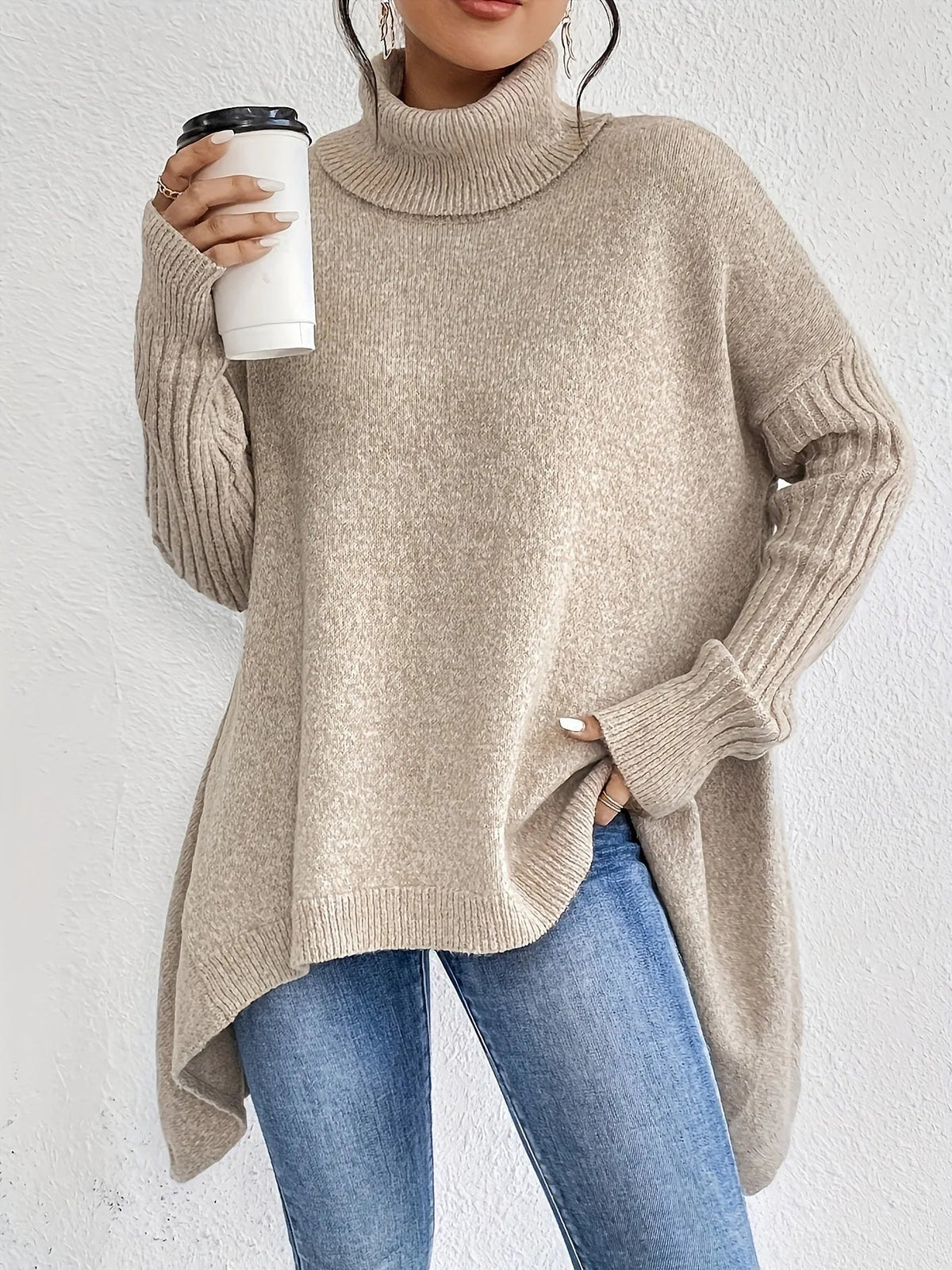Stefania | Oversized rullekravesweater i cashmere