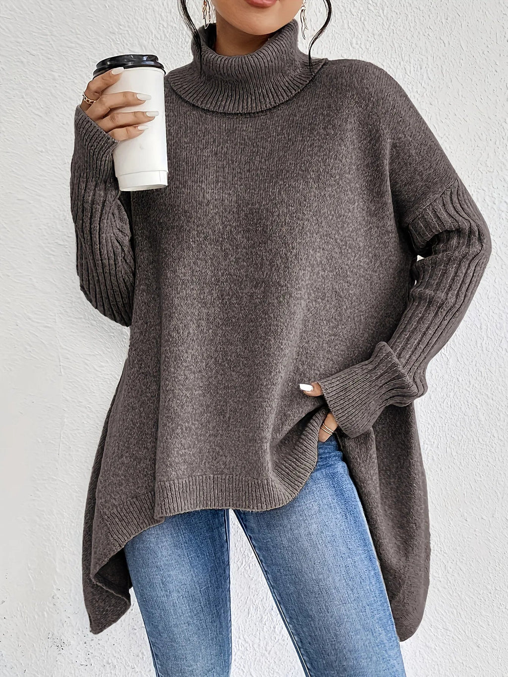 Stefania | Oversized rullekravesweater i cashmere