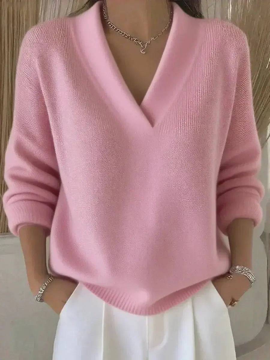 Verina | Elegant sweater med V-hals