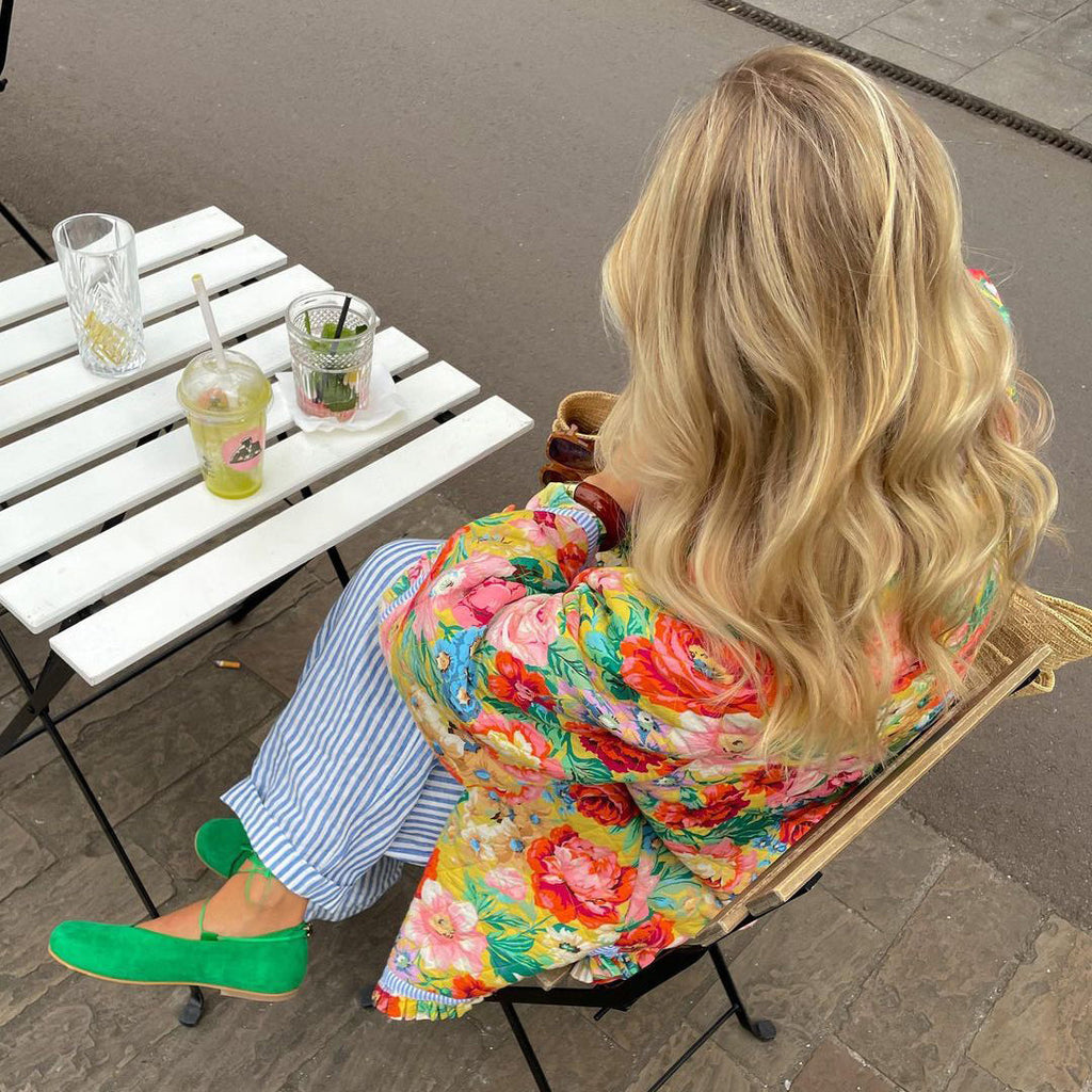 Valchiria | Quiltet jakke med vintageinspireret blomsterprint