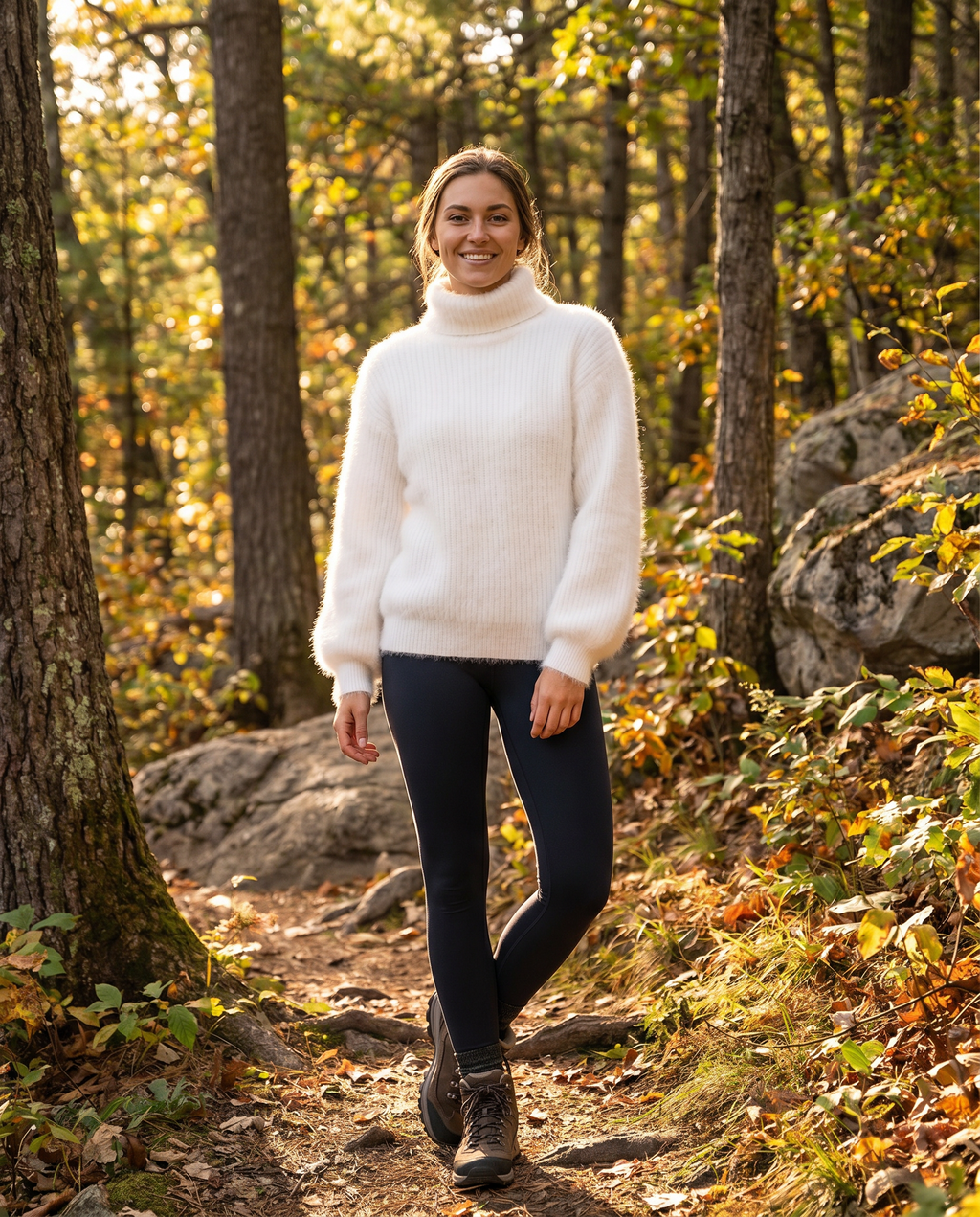 Claudia | Striksweater med vide ærmer