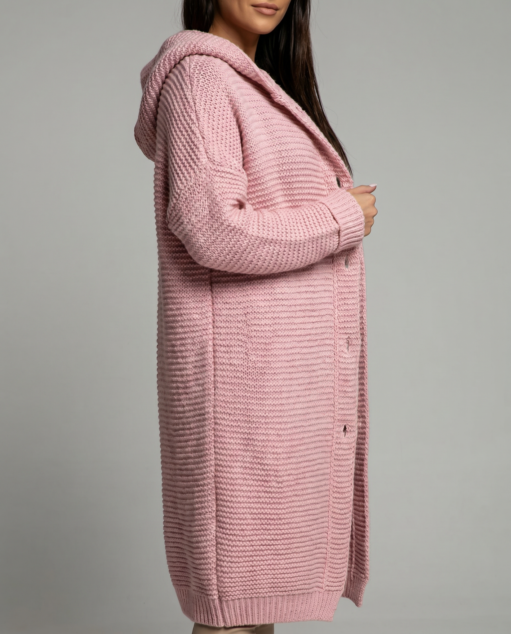 Filomena – Oversized cardigan med hætte