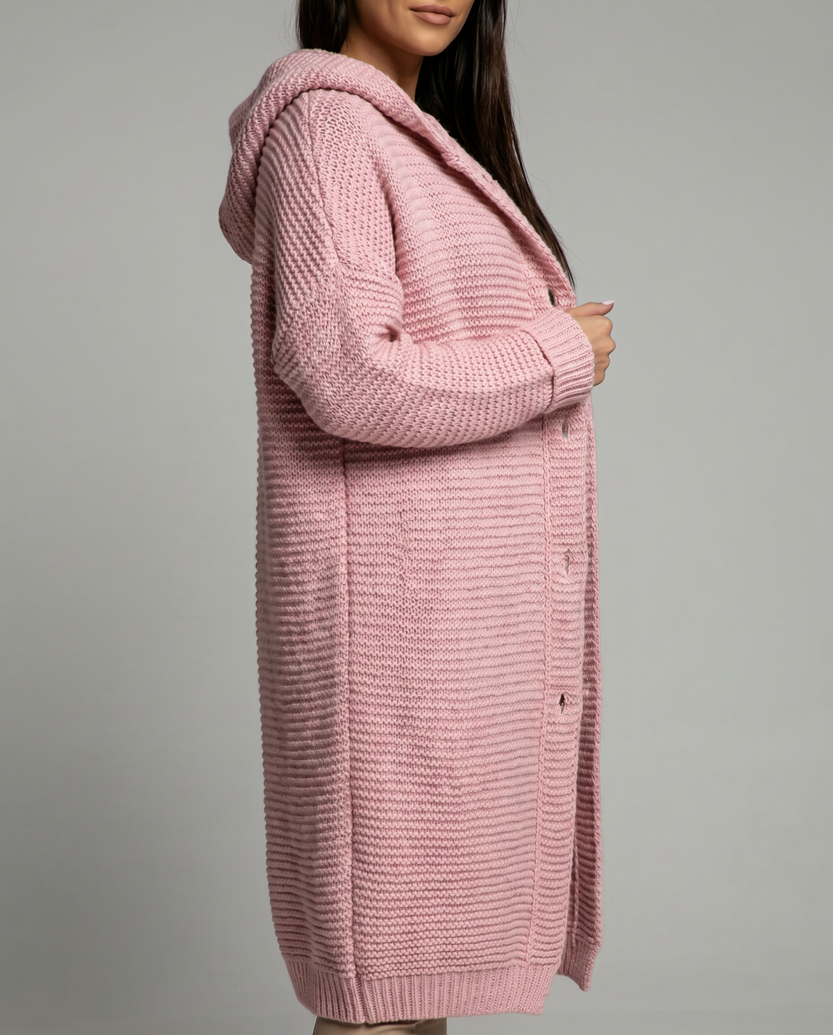 Filomena – Oversized cardigan med hætte