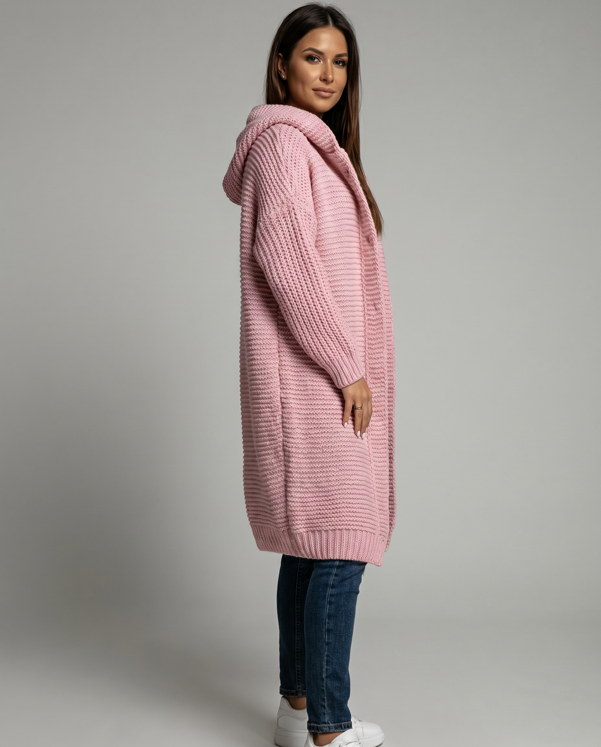 Filomena – Oversized cardigan med hætte