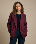 Fulvia – Dobbeltradet vintageblazer i bordeaux