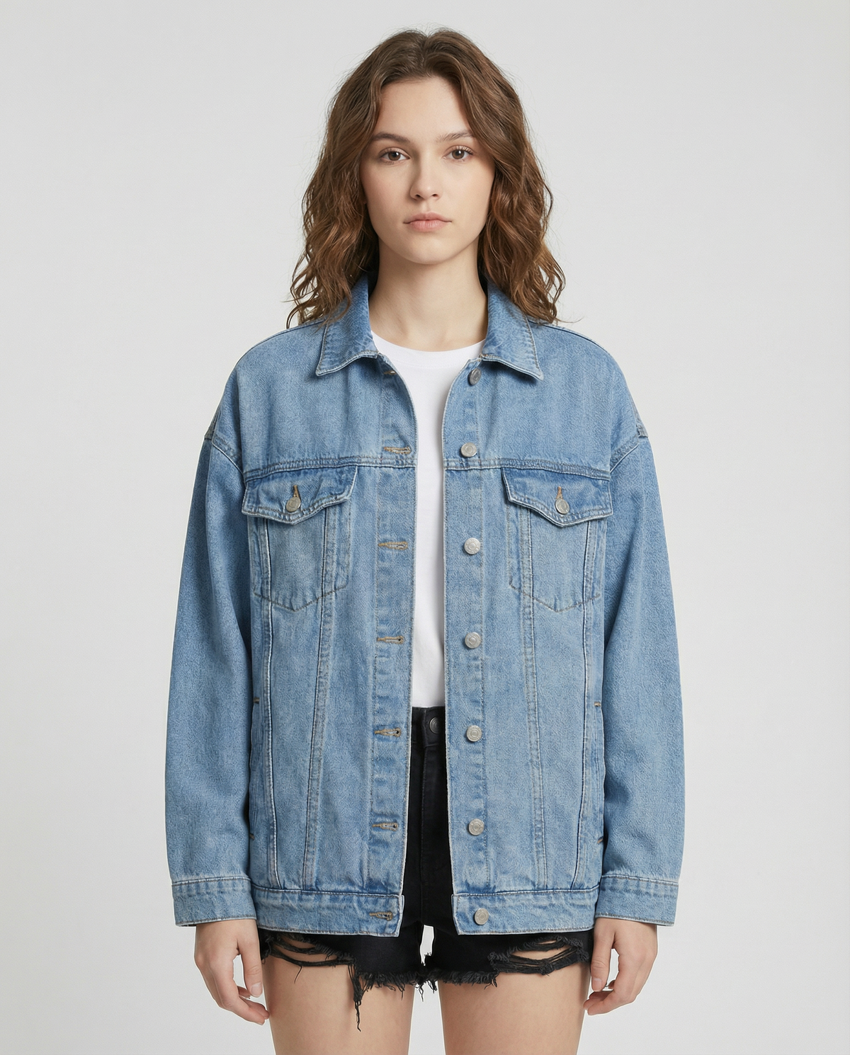 Speranza | Oversized denimjakke med klassiske knapper