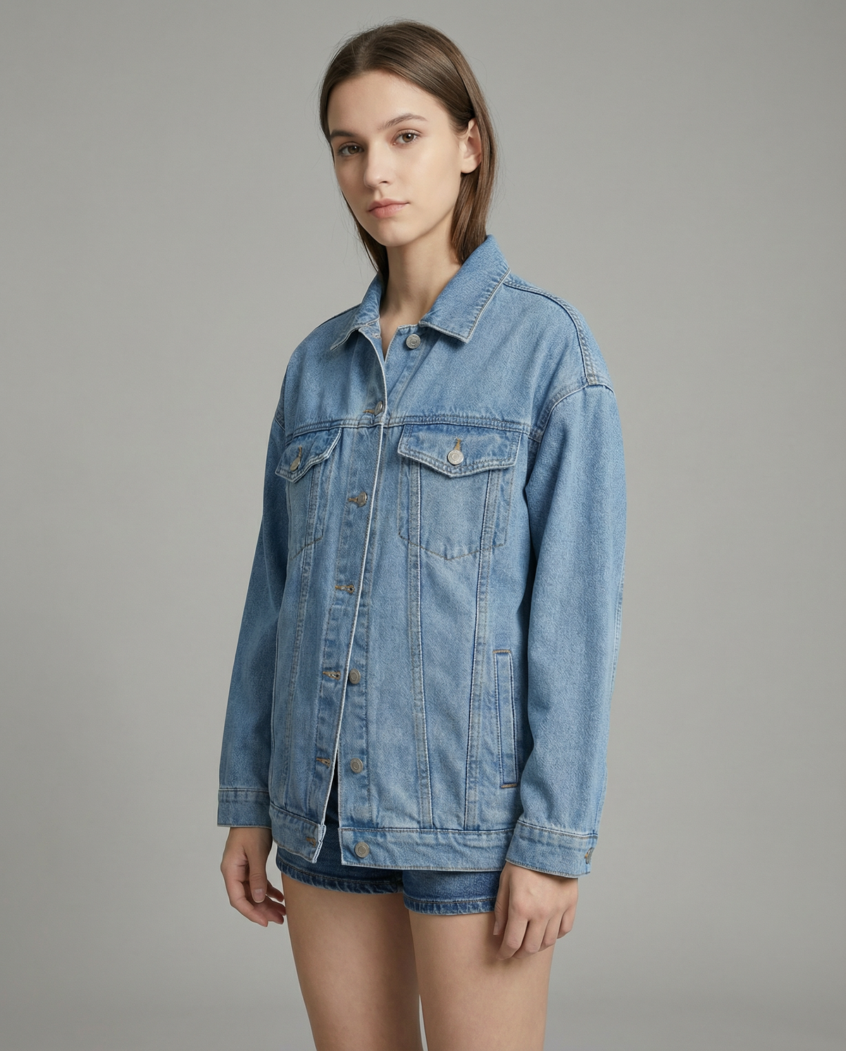 Speranza | Oversized denimjakke med klassiske knapper