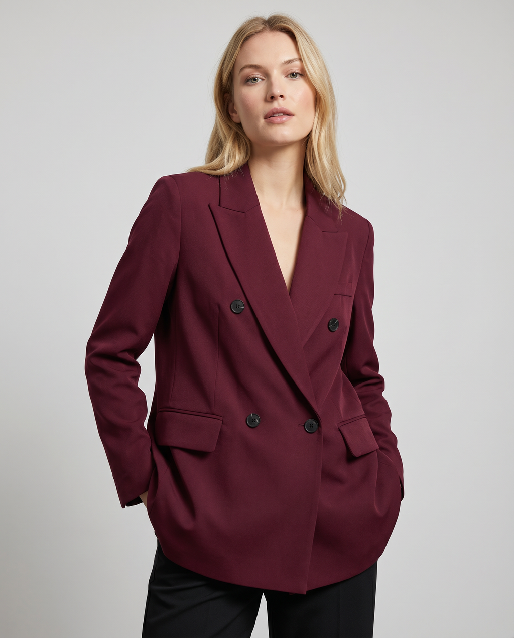 Renata – Oksebloderd tailleret blazer med én knap