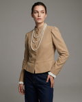 Sabrina – Fløjlsblazer til efteråret med pufskuldre
