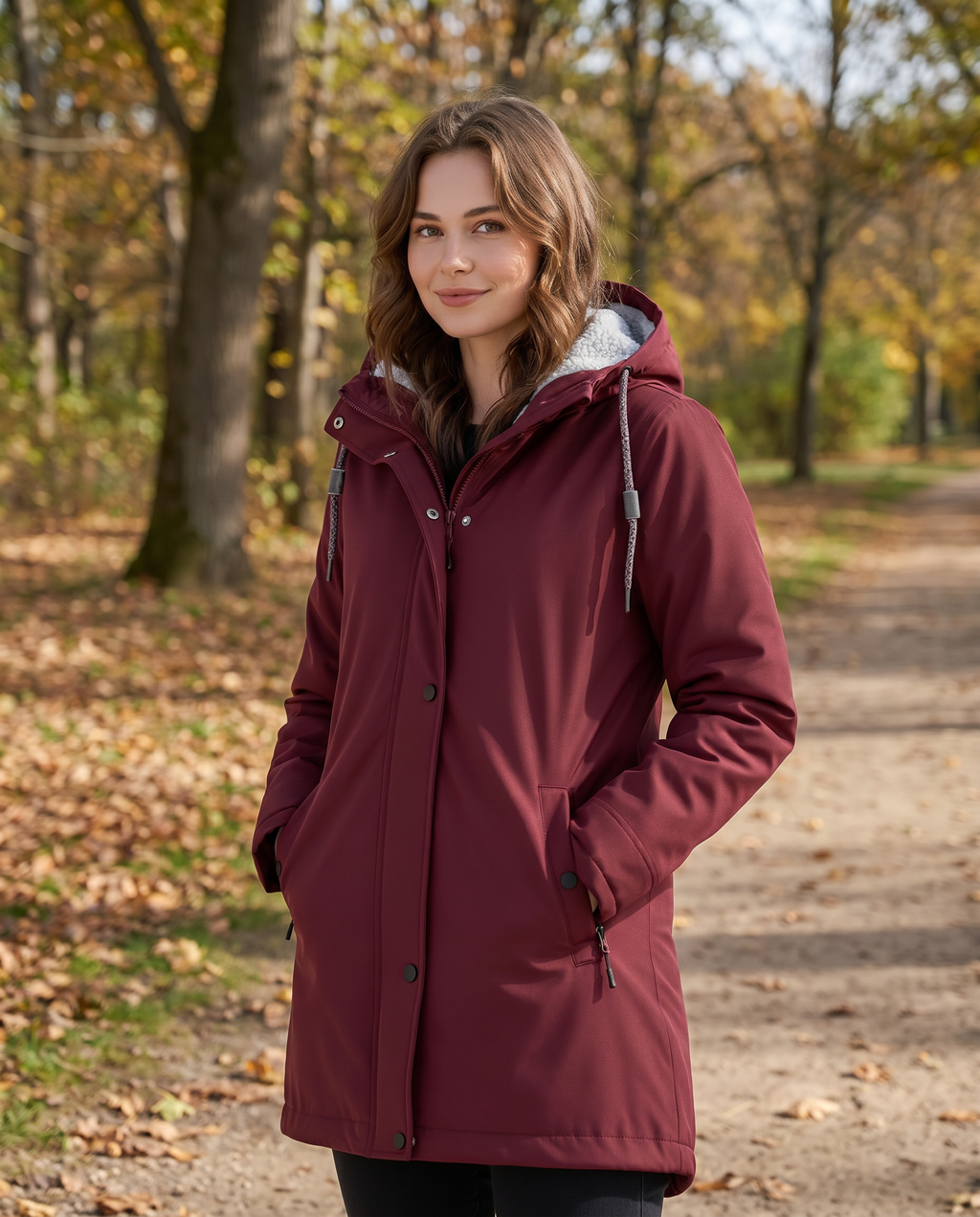 Siria | Parka med hætte og sherpafor