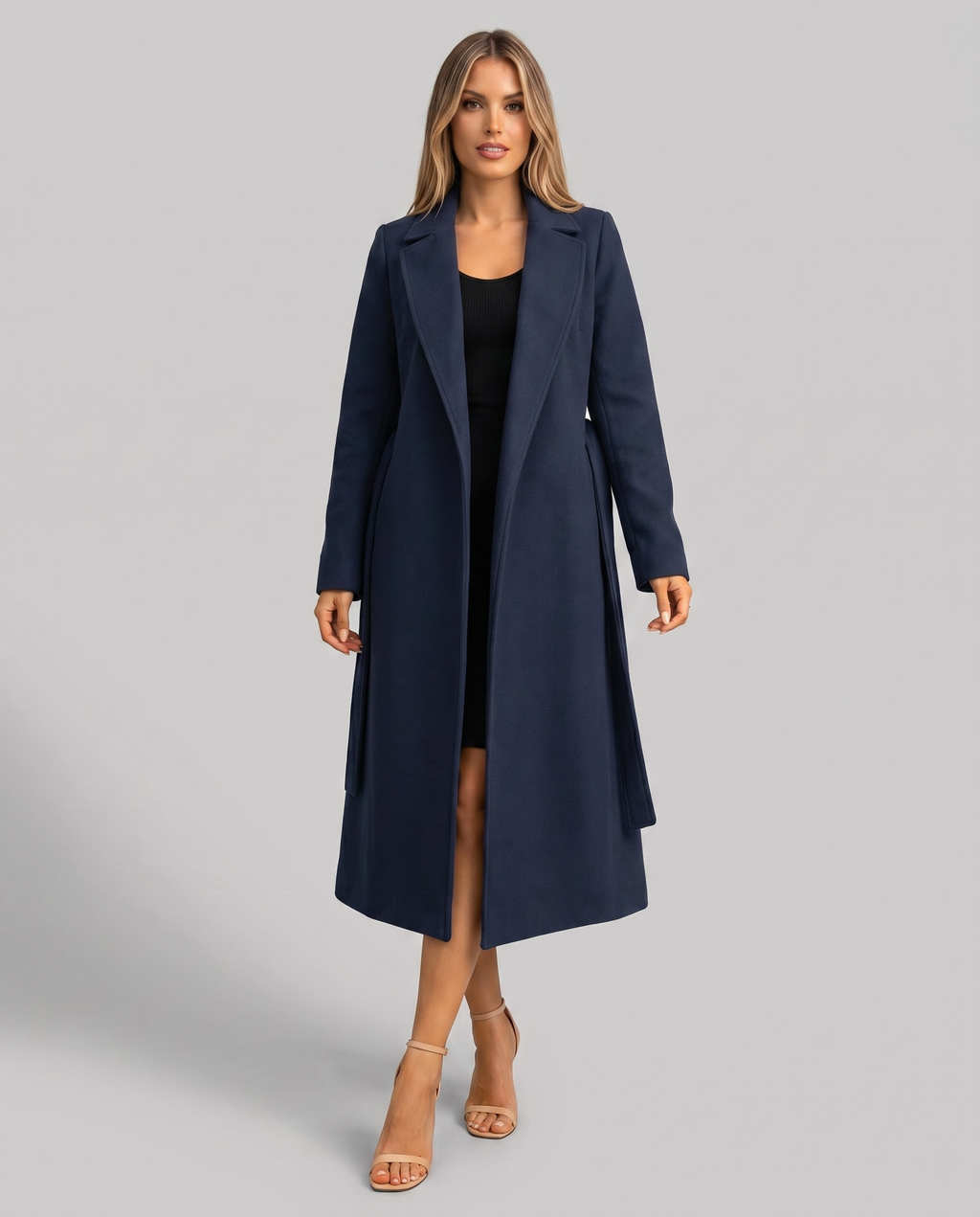 Ivana | Lang, klassisk enkeltradet vintertrenchcoat