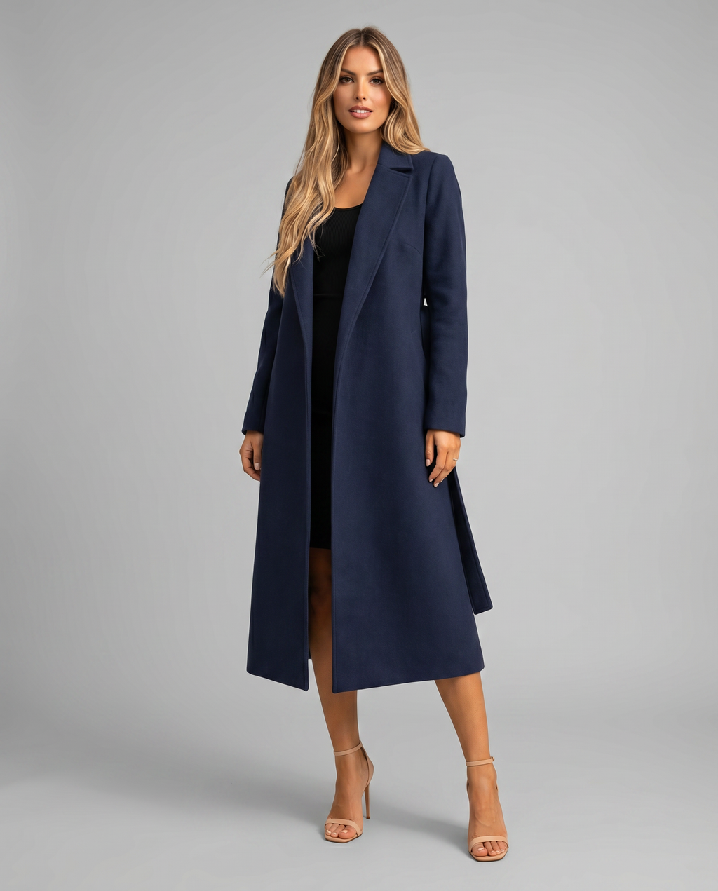 Ivana | Lang, klassisk enkeltradet vintertrenchcoat