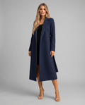 Ivana | Lang, klassisk enkeltradet vintertrenchcoat