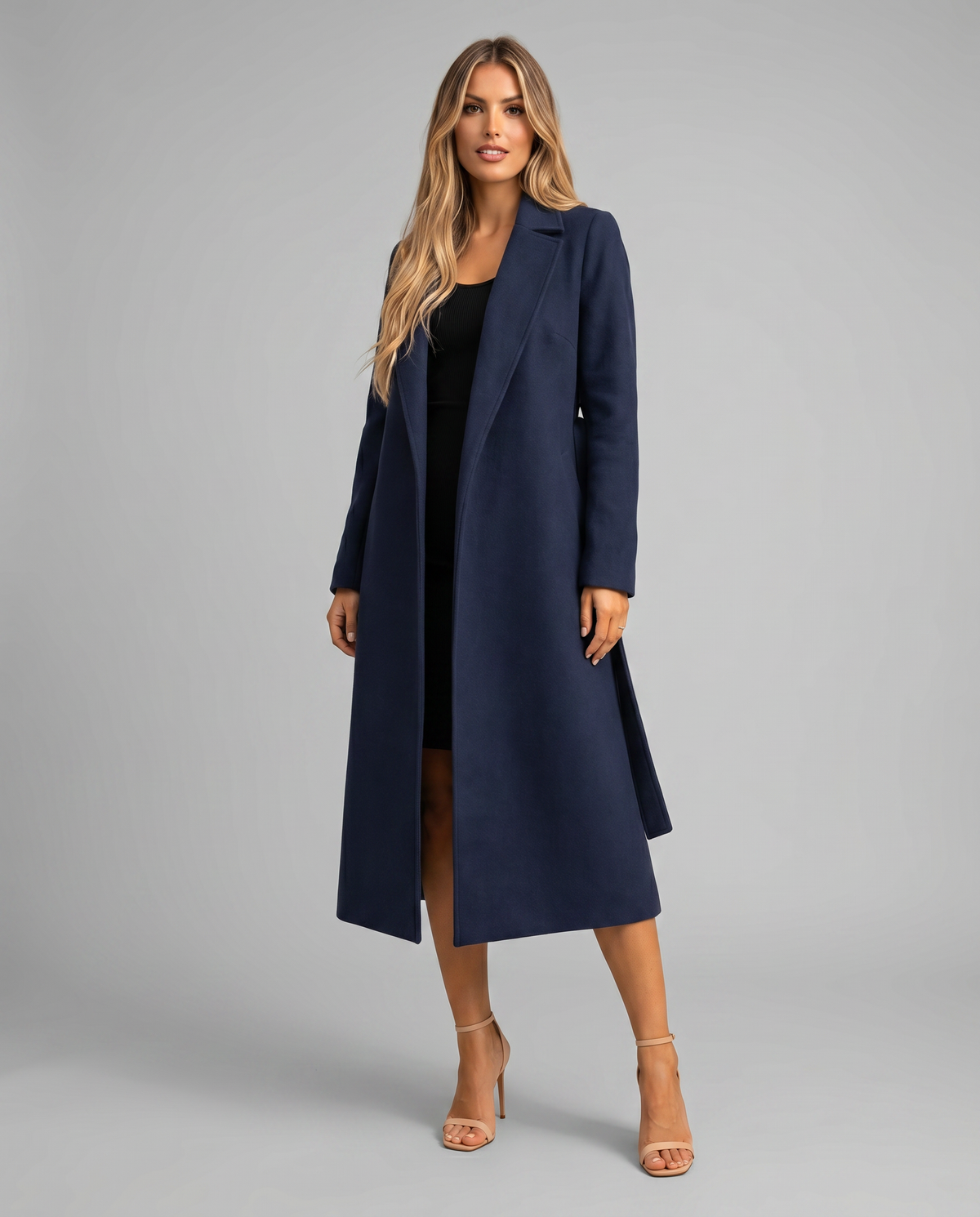 Ivana | Lang, klassisk enkeltradet vintertrenchcoat