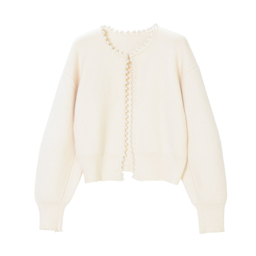 Enrica – Cardigan med perlekant