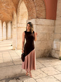 Florencia | Tofarvet asymmetrisk midikjole