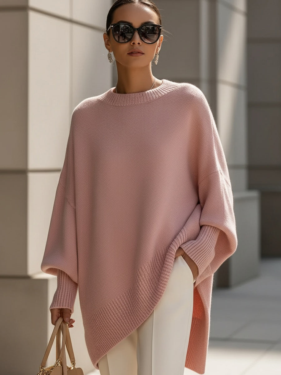 Flaminia | Oversized draperet luksuriøs striksweater