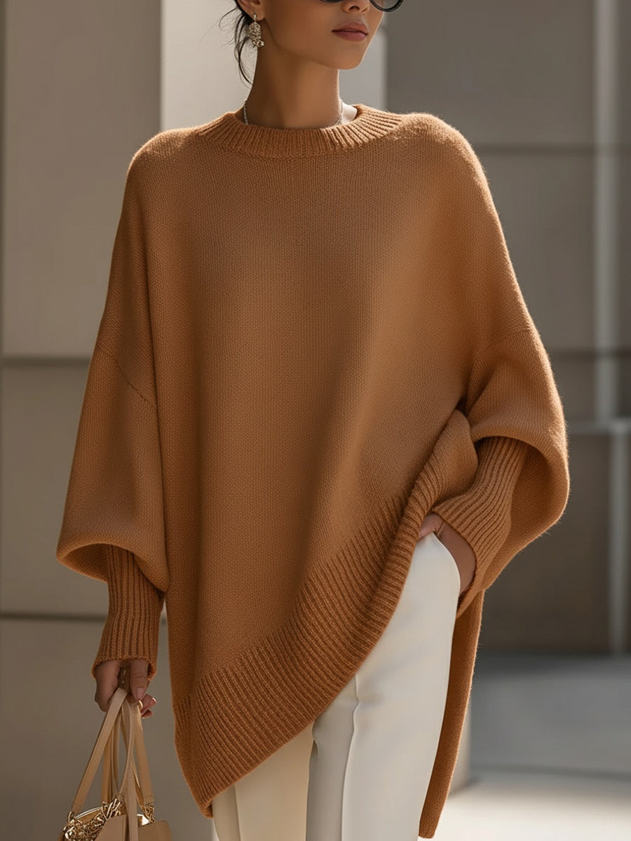 Flaminia | Oversized draperet luksuriøs striksweater