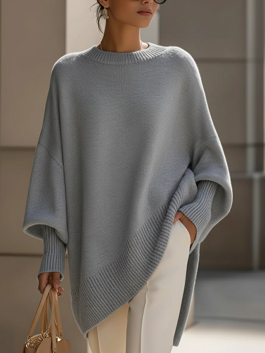 Flaminia | Oversized draperet luksuriøs striksweater