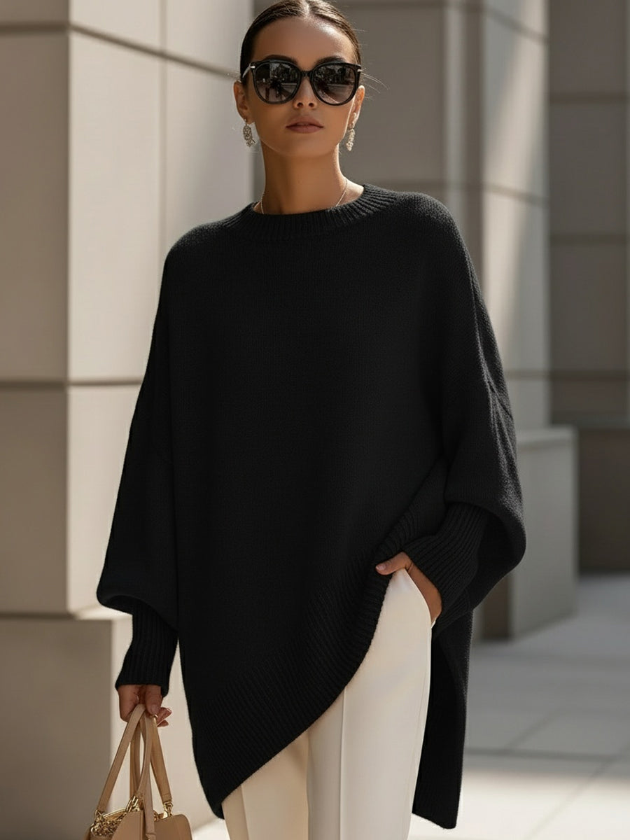 Flaminia | Oversized draperet luksuriøs striksweater