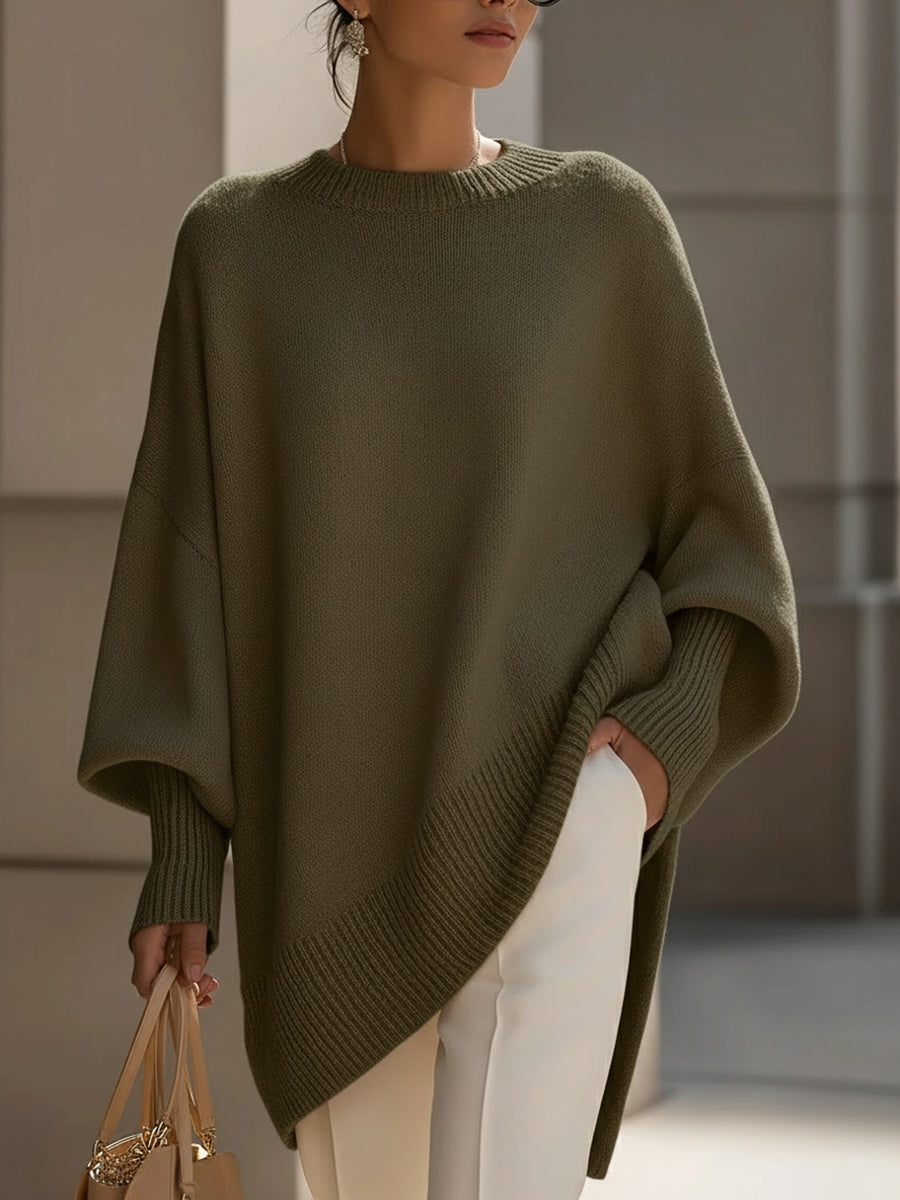 Flaminia | Oversized draperet luksuriøs striksweater