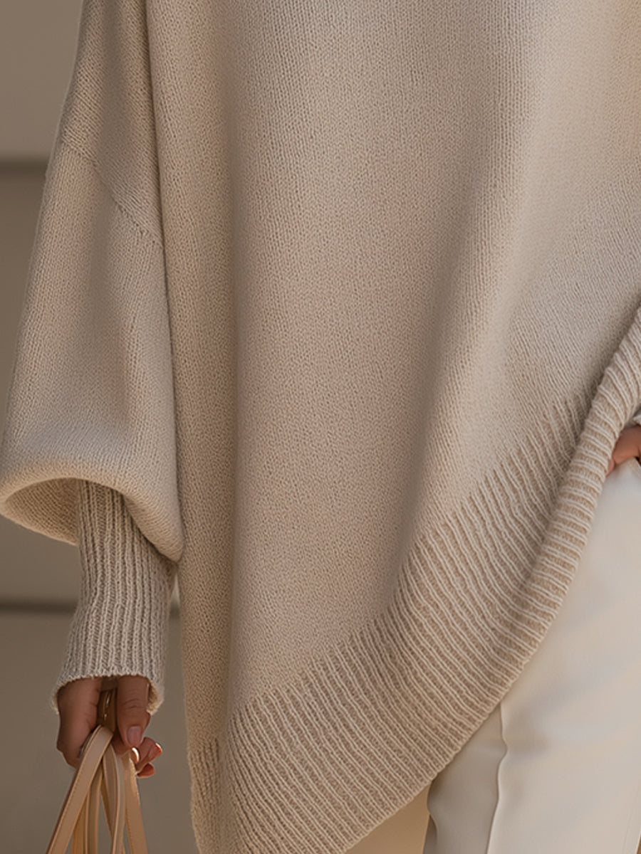 Flaminia | Oversized draperet luksuriøs striksweater