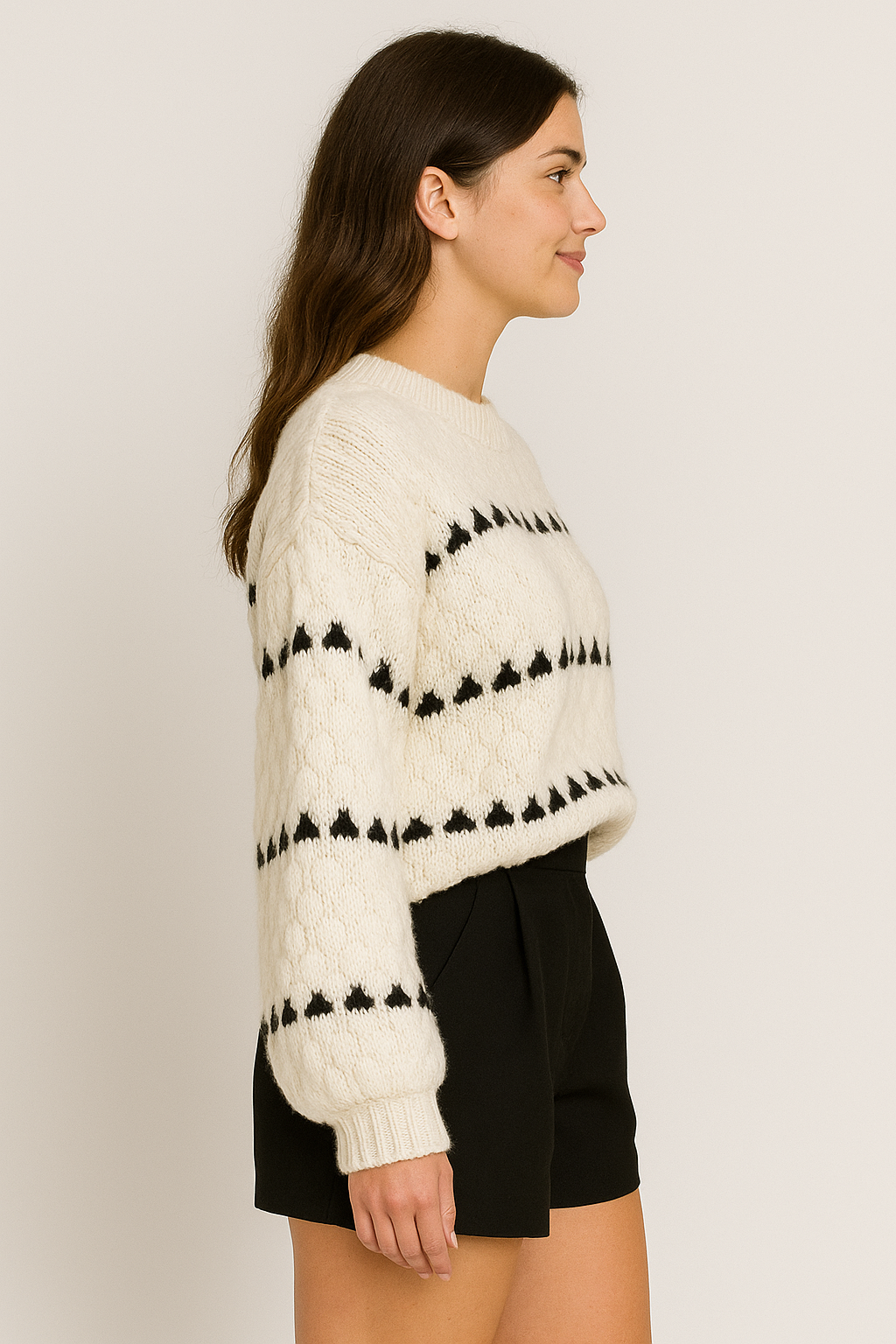 Evelina | Struktureret striksweater