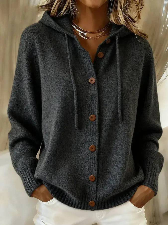 Brielle | Hyggelig cardigan med snorehætte