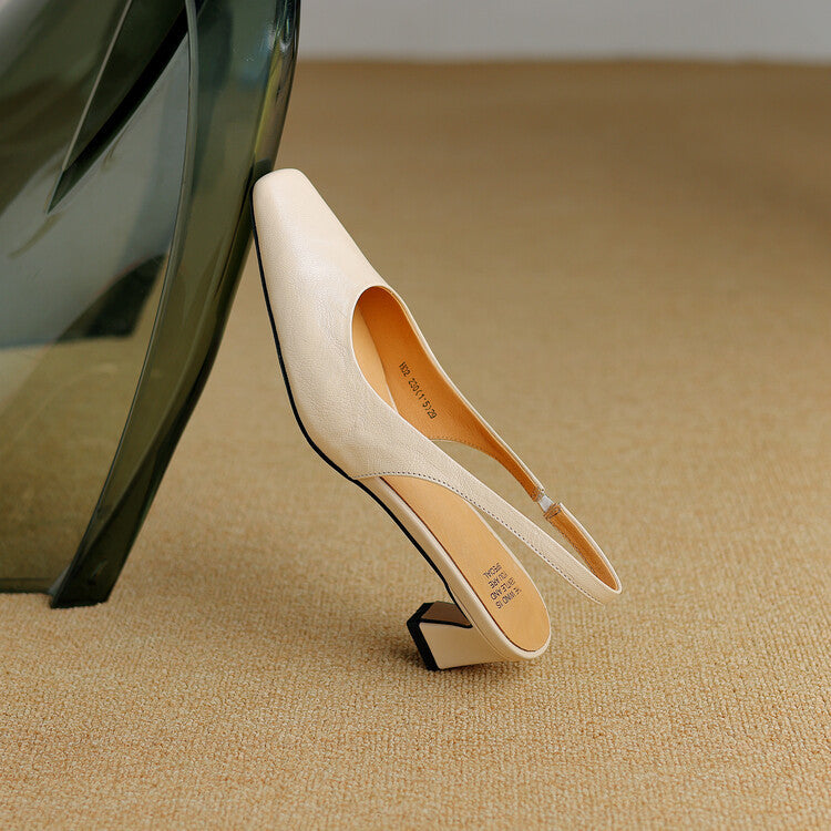 Ersa | Slingbacks i ægte læder