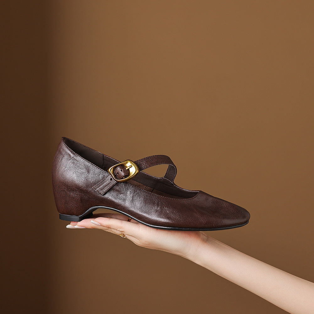 Quira | Mary Jane ballerina med rund tå