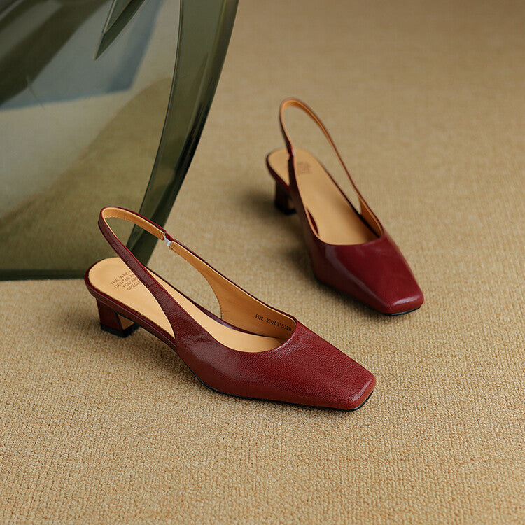 Ersa | Slingbacks i ægte læder