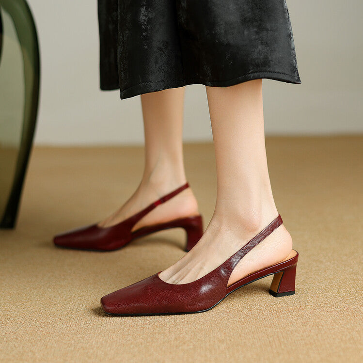 Ersa | Slingbacks i ægte læder