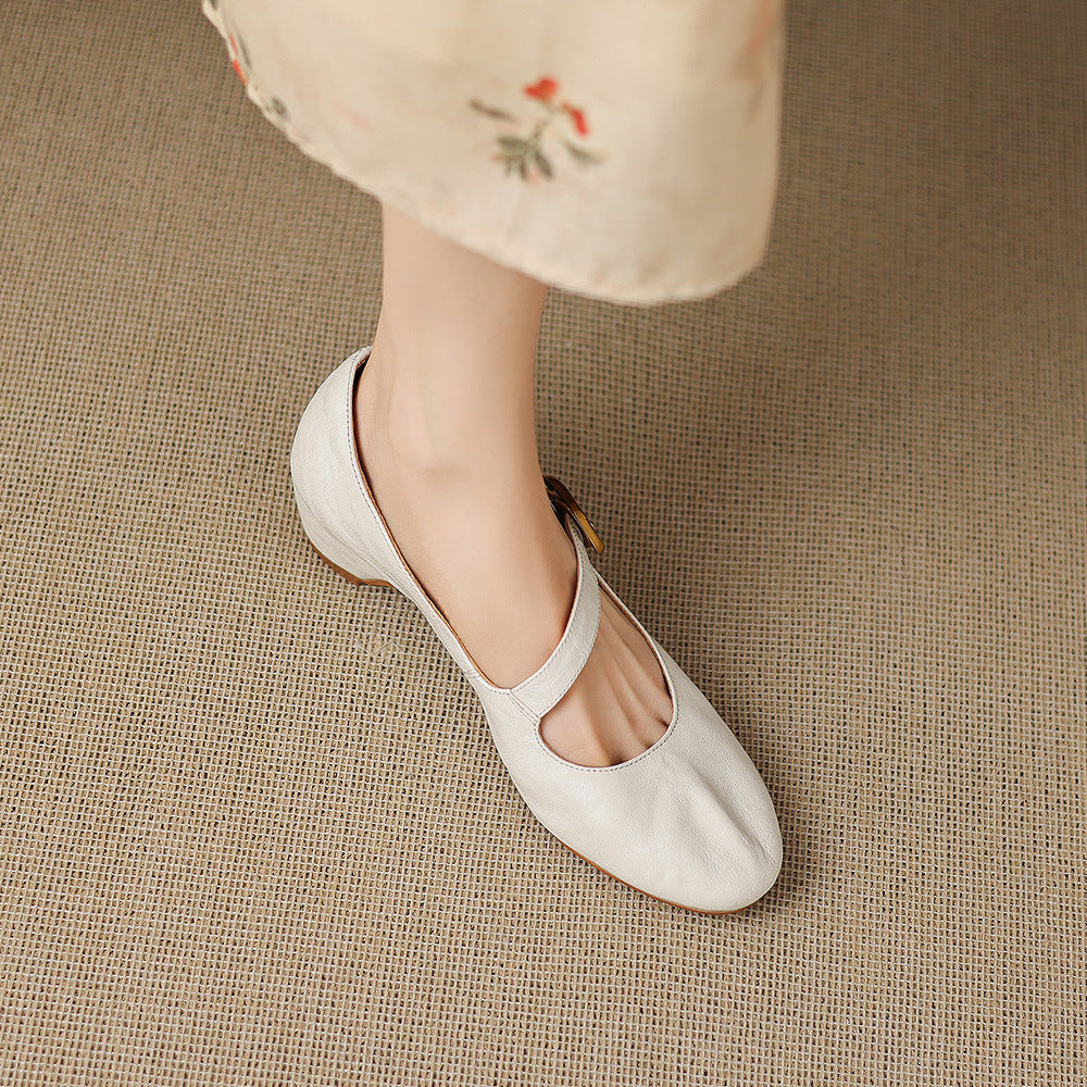 Quira | Mary Jane ballerina med rund tå