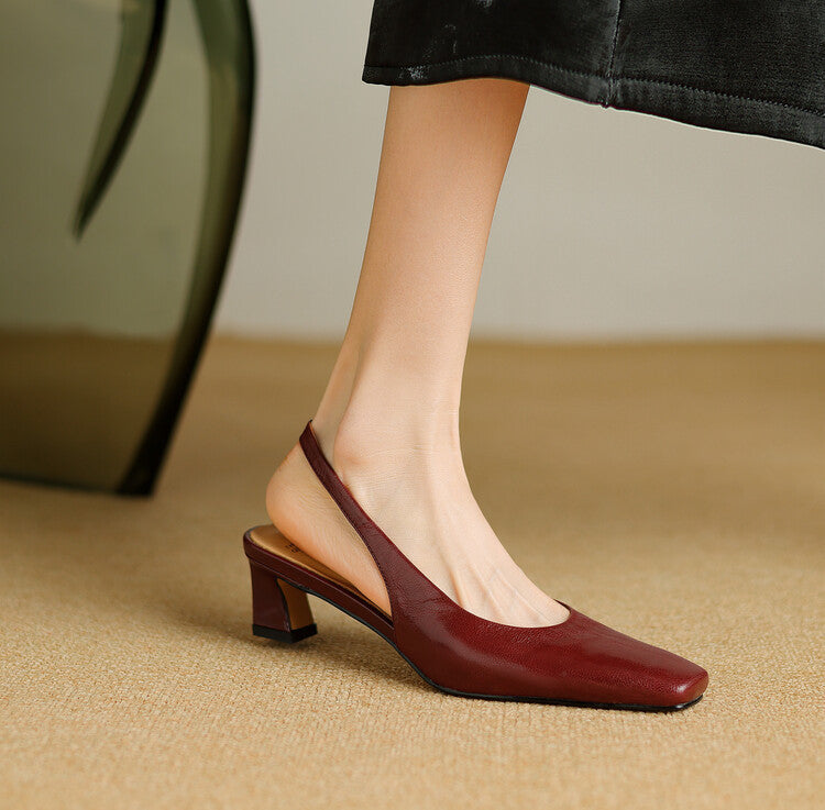 Ersa | Slingbacks i ægte læder