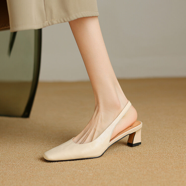 Ersa | Slingbacks i ægte læder