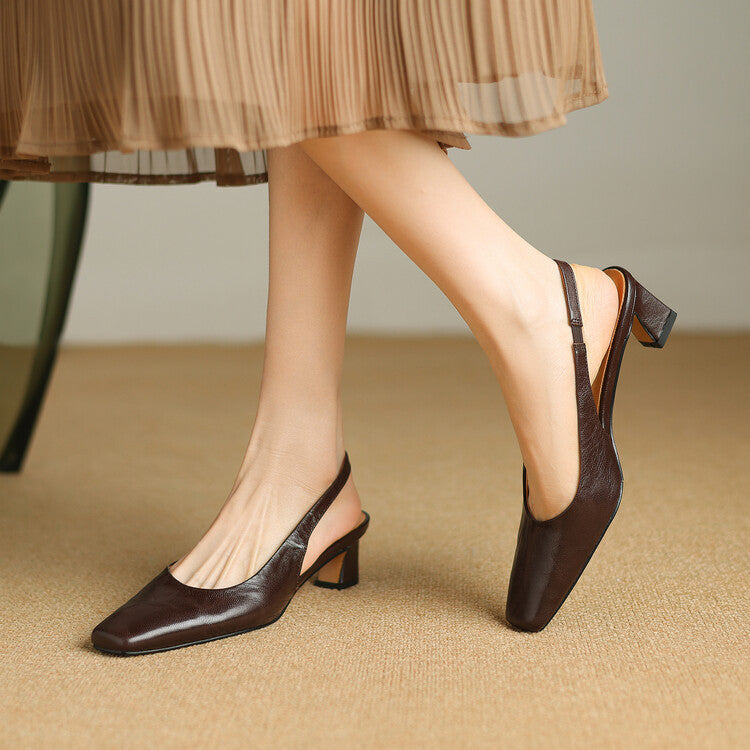 Ersa | Slingbacks i ægte læder