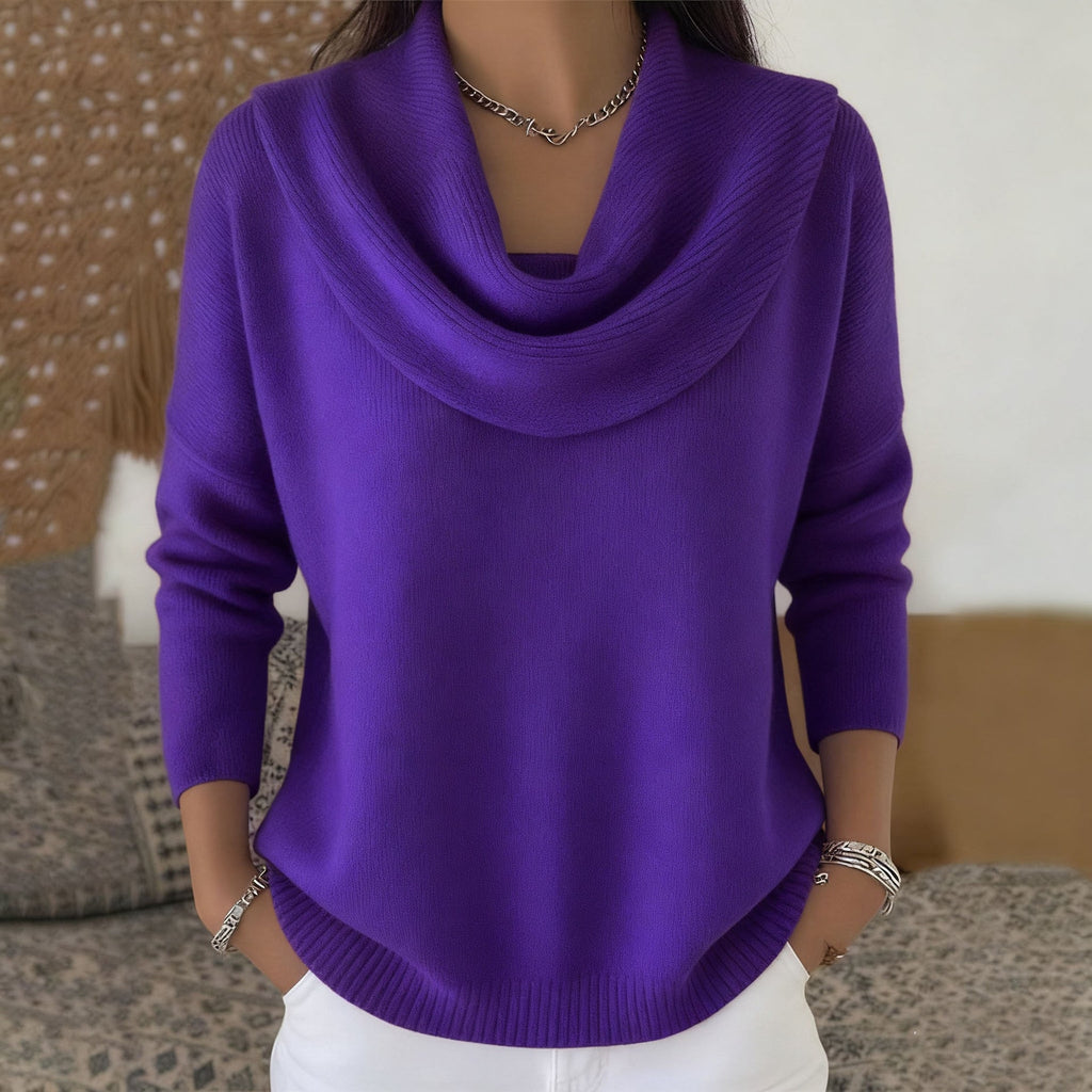 Juliette | Sweater med draperet halsudskæring
