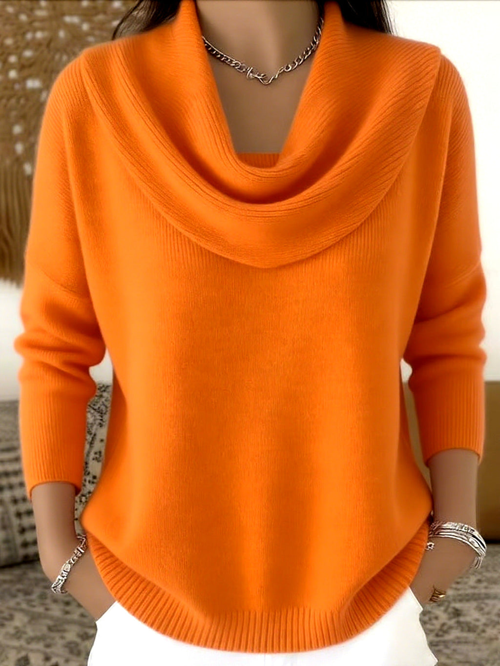 Juliette | Sweater med draperet halsudskæring