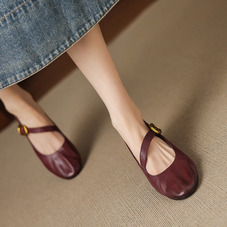 Quira | Mary Jane ballerina med rund tå