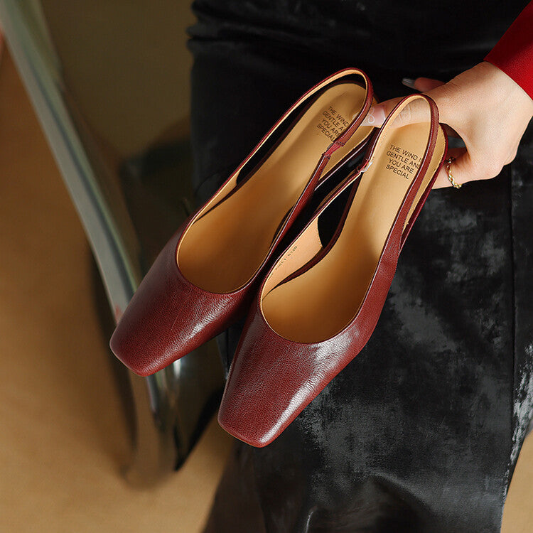 Ersa | Slingbacks i ægte læder