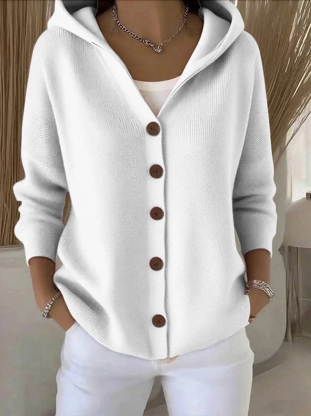 Rosalyn | Afslappet cardigan med hætte