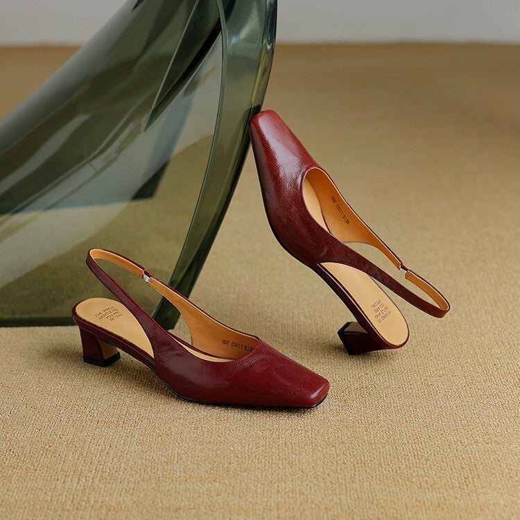 Ersa | Slingbacks i ægte læder