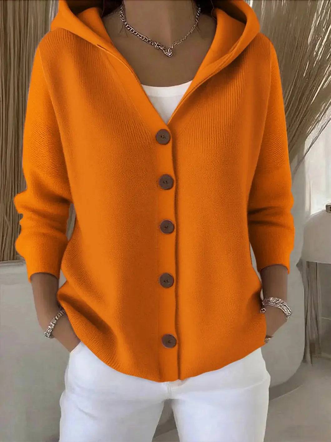 Rosalyn | Afslappet cardigan med hætte