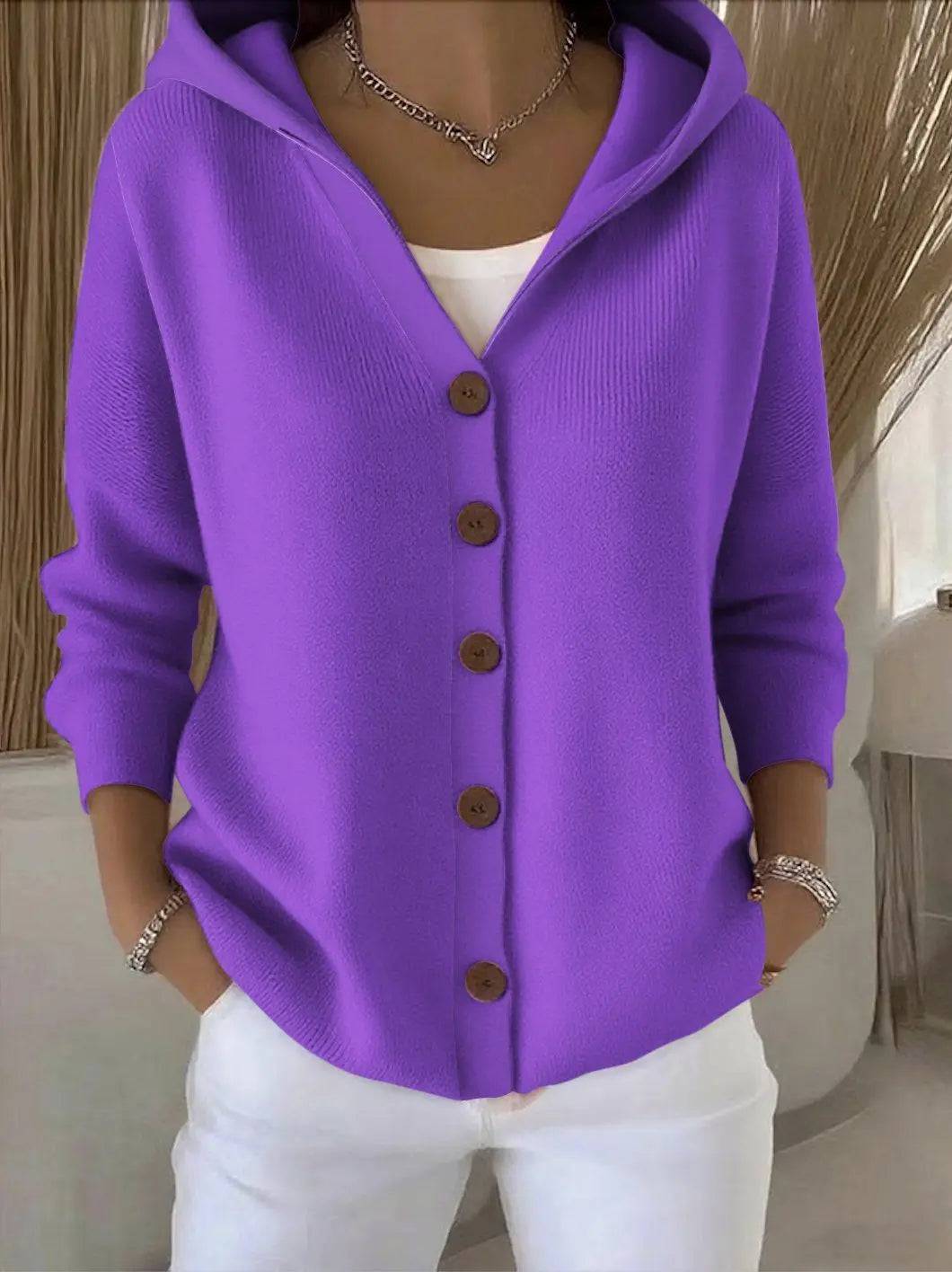 Rosalyn | Afslappet cardigan med hætte